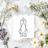 Serviette En Papier Félicitations Mariage Champagne À votre santé Esqu