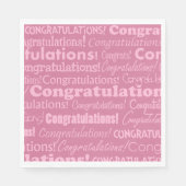 Serviette En Papier Félicitations mariages En Serviettes Roses (Devant)