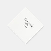 Serviette En Papier Félicitations minimales simples ajouter nom date a (Coin)