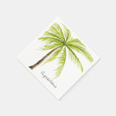 Serviette En Papier Félicitations Palm Tree Custom Island Beach (Coin)