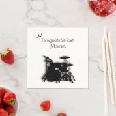 Serviette En Papier Félicitations personnalisées pour le jeu de tambou (En situation)