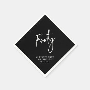 Serviette En Papier Félicitations Quarante   Fête moderne Adulte 40e A