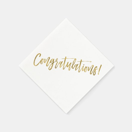 Serviette En Papier Félicitations serviettes Gold Foil (Coin)
