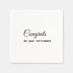 Serviette En Papier Félicitations simples minimales retraite ajouter n