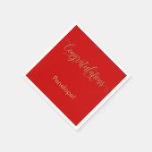 Serviette En Papier Félicitations Typographie de Parties scintillant d (Coin)