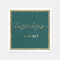 Félicitations Typographie Gold Parties scintillant