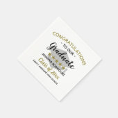 Serviette En Papier Félicitations Uniques Fête de Graduation (Coin)