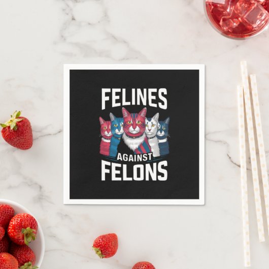 Serviette En Papier Felines contre Felons (En situation)