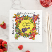 Serviette En Papier Feliz Ano Nuevo - Bonne année espagnole (En situation)