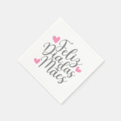 Serviette En Papier Feliz Dia Das Mães Joyeux Papier de la Fête des Mè (Coin)