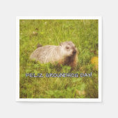 Serviette En Papier Feliz Groundhog Day! serviettes (Devant)