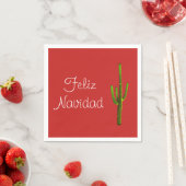 Serviette En Papier Feliz Navidad (En situation)