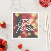 Serviette En Papier Feliz Navidad (En situation)