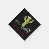 Serviette En Papier Feliz Navidad Christmas Cactus Party (Coin)