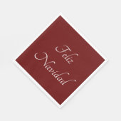 Serviette En Papier Feliz Navidad Festive de Noël Fiesta Rouge (Coin)