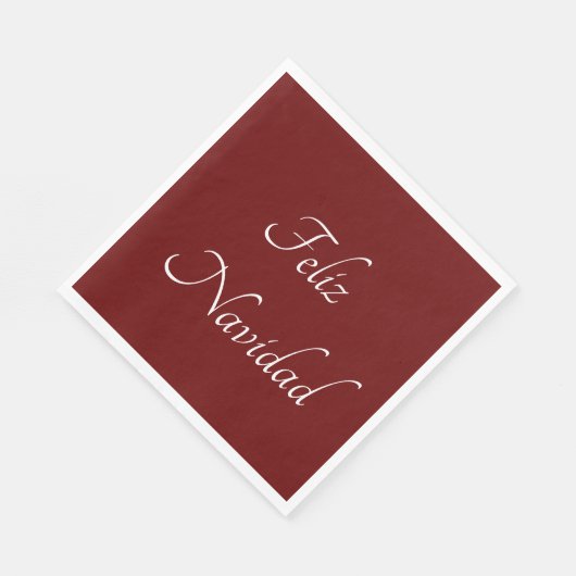 Serviette En Papier Feliz Navidad Festive de Noël Fiesta Rouge (Coin)