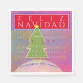 Serviette En Papier "Feliz Navidad" Message court personnalisé Noël (Devant)