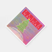 Serviette En Papier "Feliz Navidad" Message court personnalisé Noël (Coin)