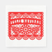 Serviette En Papier Feliz Navidad Papel Picado (Devant)