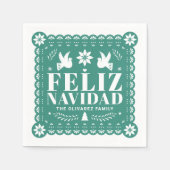 Serviette En Papier Feliz Navidad Papel Picado Noël (Devant)