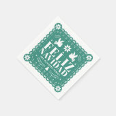 Serviette En Papier Feliz Navidad Papel Picado Noël (Coin)