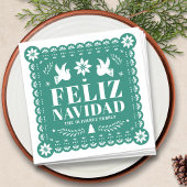 Serviette En Papier Feliz Navidad Papel Picado Noël