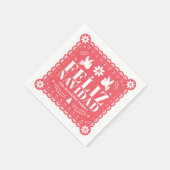 Serviette En Papier Feliz Navidad Papel Picado Noël (Coin)