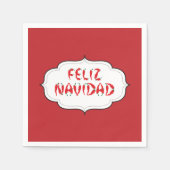 Serviette En Papier Feliz Navidad Red Chile Pepper (Devant)