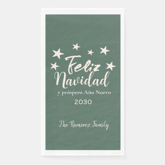 Serviette En Papier Feliz Navidad y próspero Año Nuevo (Devant)