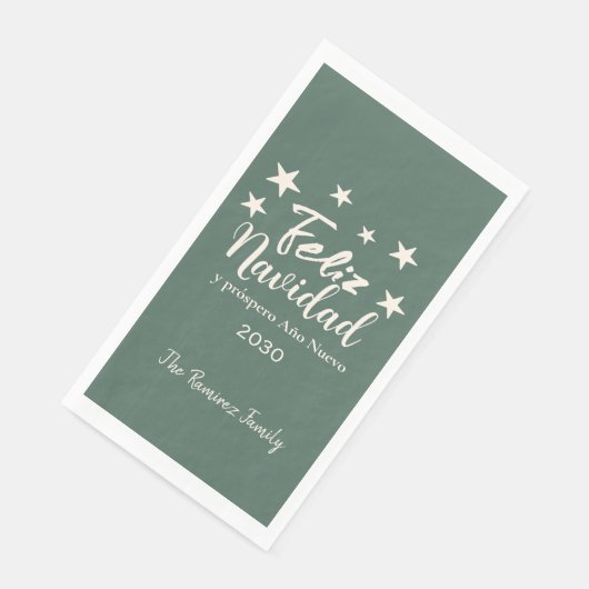 Serviette En Papier Feliz Navidad y próspero Año Nuevo (Coin)