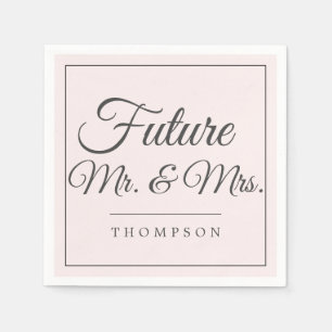 Serviette En Papier Féminin Papier Rose Pâle pour Soirée de Fiançaille