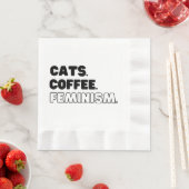Serviette En Papier Féminisme du café des chats (En situation)