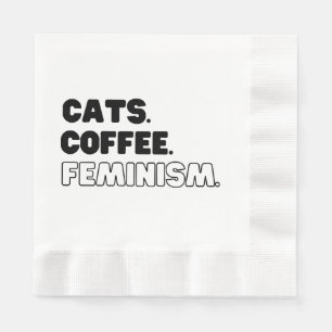 Serviette En Papier Féminisme du café des chats