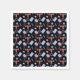 Serviette En Papier Feministe Motif de la contraception