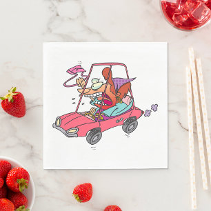 Serviette En Papier Femme au volant en colère Rage au volant Drôle de