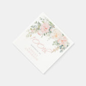 Serviette En Papier Femme blush Élégant 100e anniversaire (Coin)