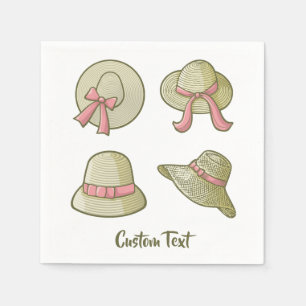 Serviette En Papier Femme Casquette d'été Jaune