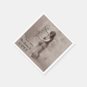 Serviette En Papier Femme de Bohême vintage (Coin)