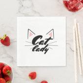 Serviette En Papier femme de chat (En situation)