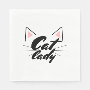 Serviette En Papier femme de chat