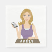 Serviette En Papier Femme de finance (Devant)