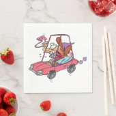 Serviette En Papier Femme de la rue de dessin (En situation)