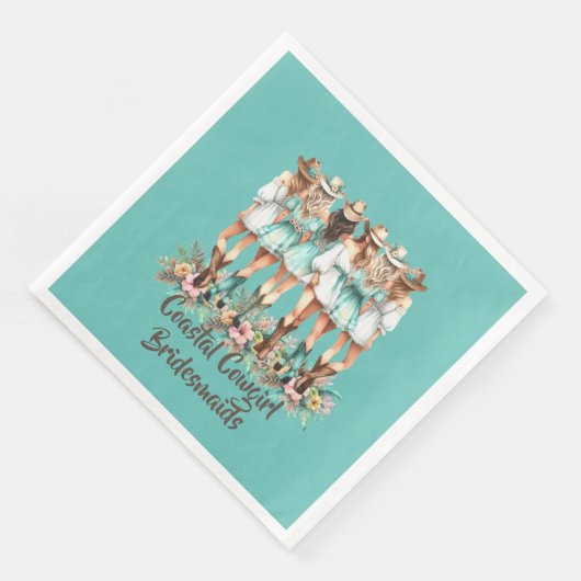 Serviette En Papier Femme d'honneur côtière (Coin)