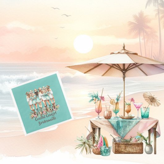 Serviette En Papier Femme d'honneur côtière