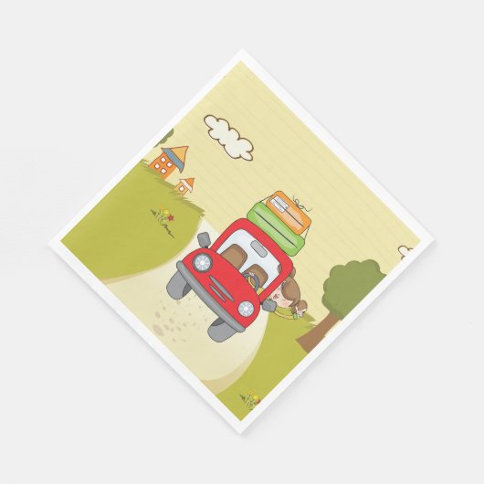 Serviette En Papier Femme En Voiture (Coin)