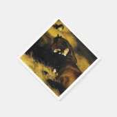 Serviette En Papier Femme et Cheval (Coin)