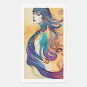 Serviette En Papier Femme Face Avatar moderne serviette d'accueil (Devant)