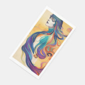 Serviette En Papier Femme Face Avatar moderne serviette d'accueil (Coin)