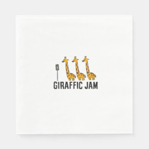 Serviette En Papier Femme Giraffic Jam Funny Giraffe Giraffe Pun Cute