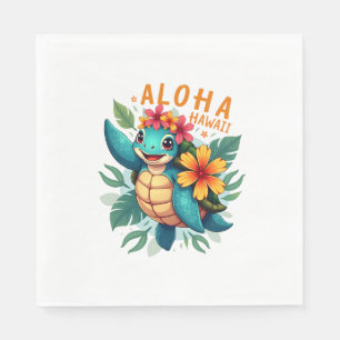 Serviette En Papier Femme Hawaiienne-Chemise Aloha Hawaii
